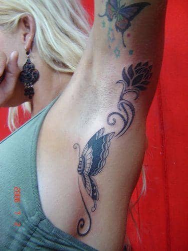 Yin Yang Armpit Tattoo Designs