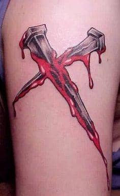 A Gothic Cross With Drops of Blood