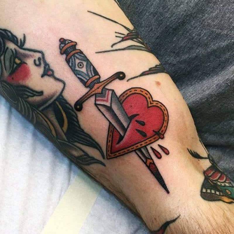 A Simple Yet Powerful Image of a Heart With a Dagger or Sword Piercing It