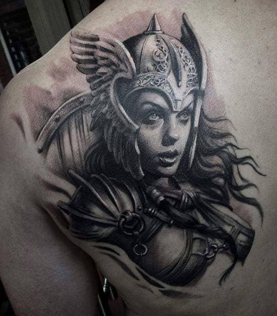 Female Warrior Skyrim Tattoo