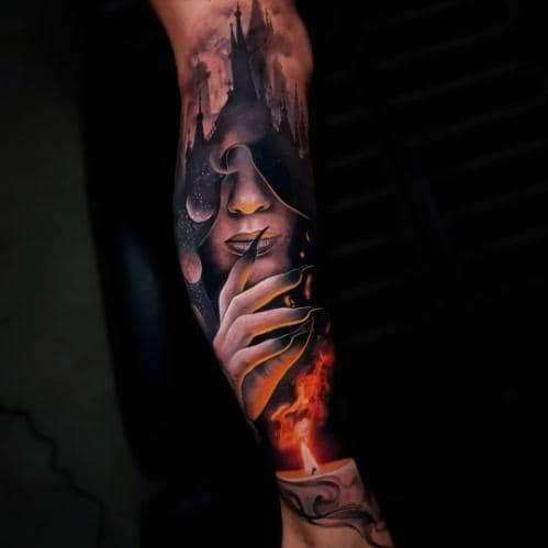 La Llorona 3D FlameTattoo