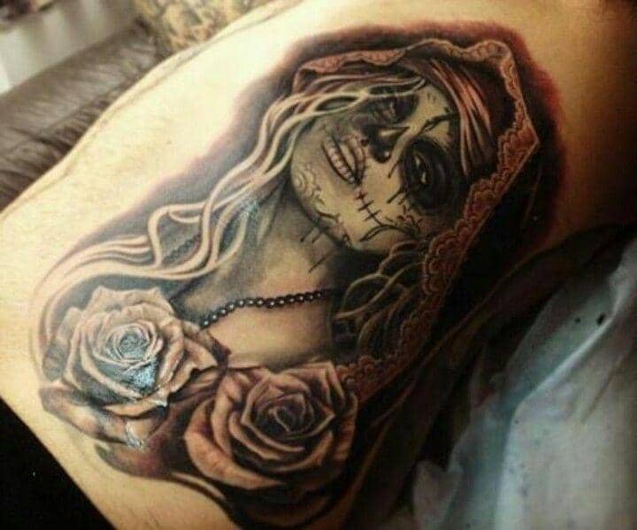 La Llorona Flower Tattoo