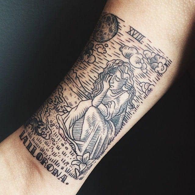 La Llorona Sketch Tattoo