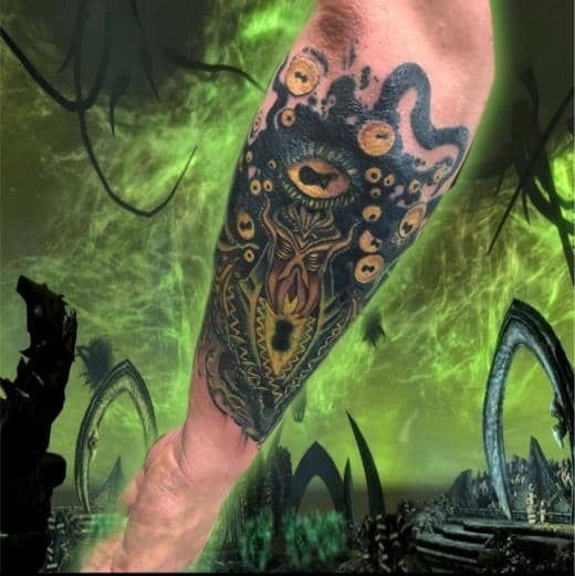 Skyrim Psychedelic Tattoo